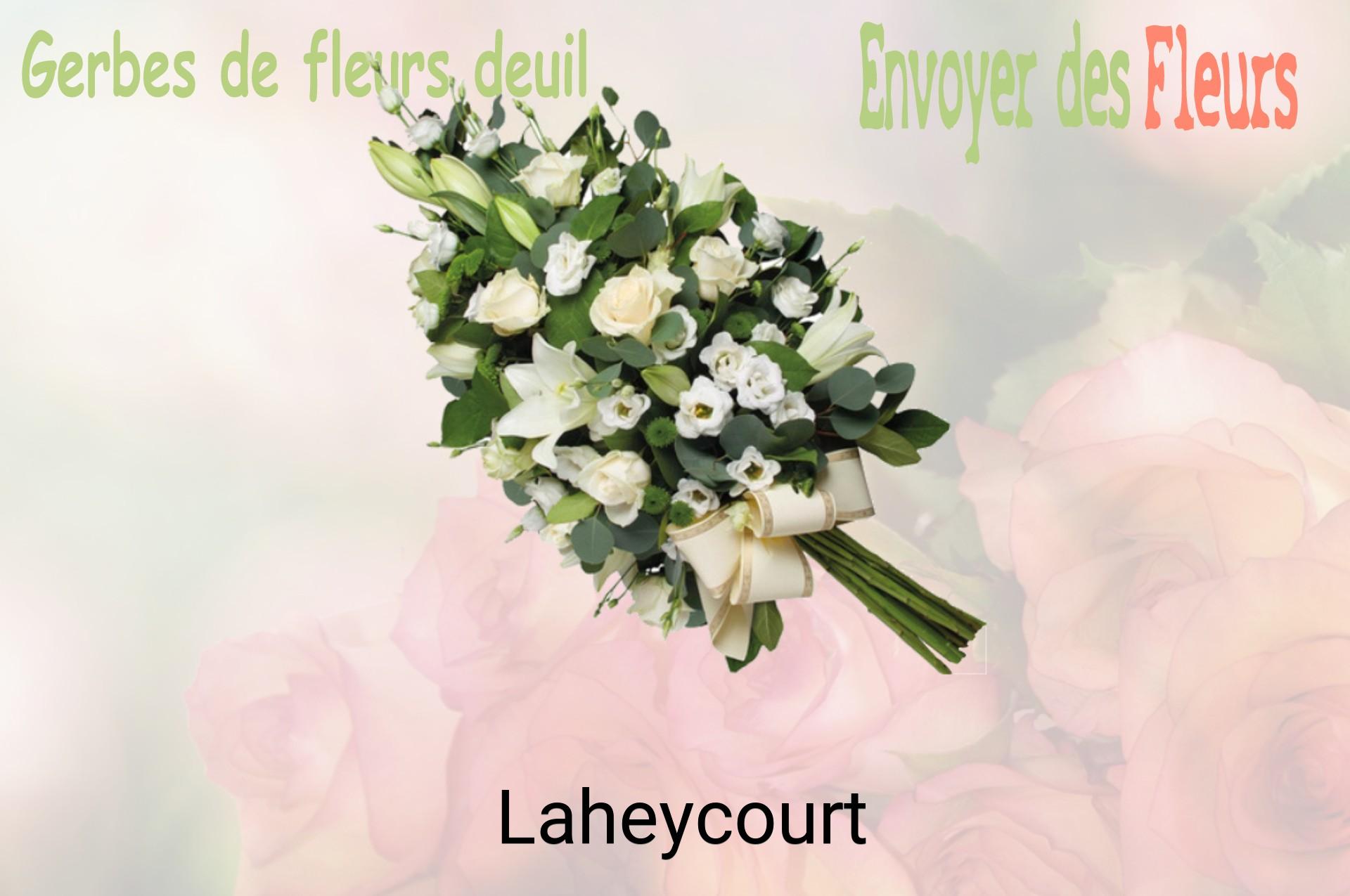 Gerbe de fleurs de deuil livrée à Laheycourt